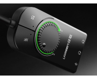 UGREEN Zewnętrzna karta dźwiękowa USB CM129 15cm czarny - 1501485 - zdjęcie 3